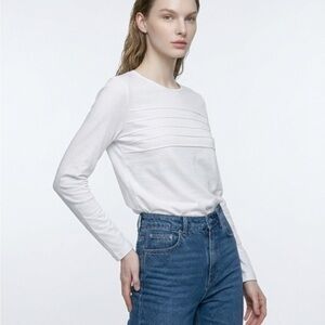 Two Elegant Cream & A Blue Long Sleeve Blouse’s